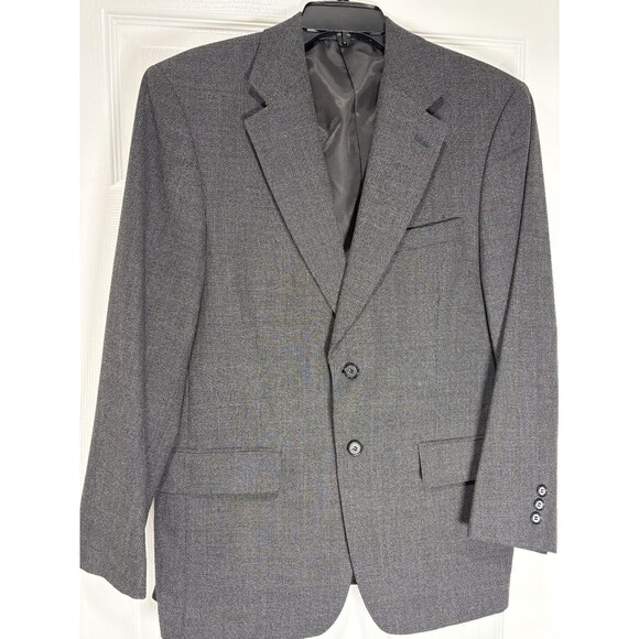 Bert Pulitzer Mens Dark Gray Twist Blazer Sport Jacket Coat Tweed Wool Blend 38 - Picture 3 of 8